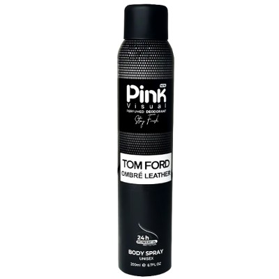 اسپری بدن پینک ویژوال Pink Visual مدل تام فورد امبر لدر Tom Ford Ombré Leather حجم 200 میلی لیتر