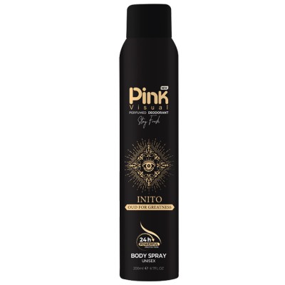 اسپری بدن پینک ویژوال Pink Visual مدل اینیشیو عود فور گریتنس Initio Oud for Greatness حجم 200 میلی لیتر